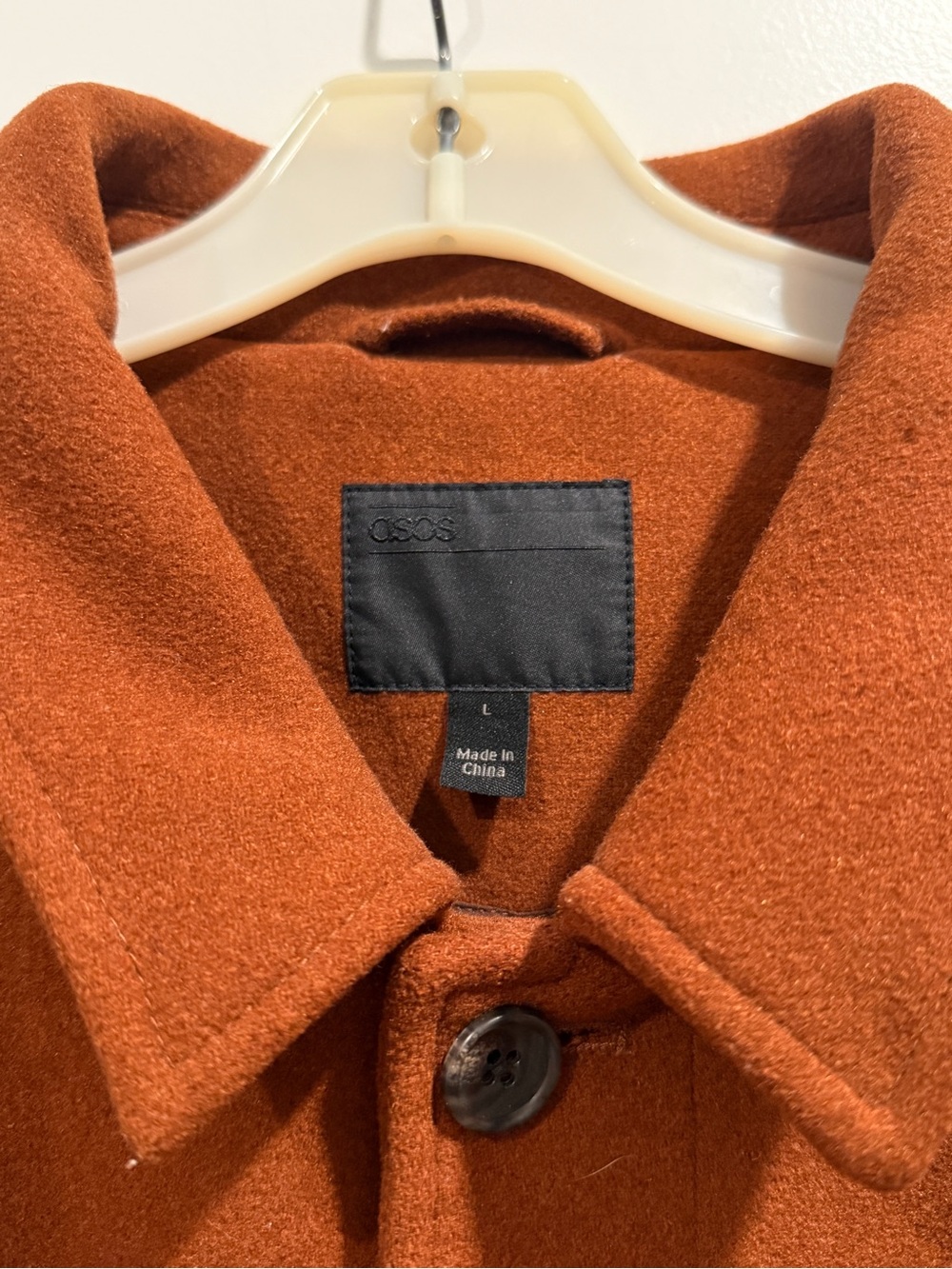 ASOS Rust Button-Front Shirt Jacket - Picture 4 of 5